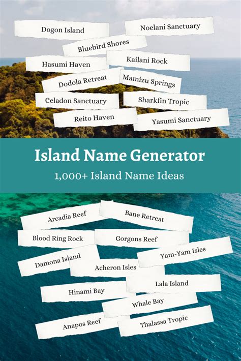 mythical island names generator|cool made up island names.